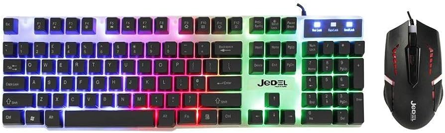 Jedel GK100 RGB USB Wired Gaming Keyboard & Mouse